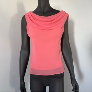 Frank Lyman Chiffon Draped Tank